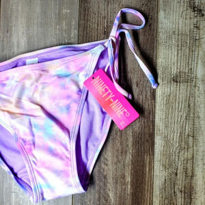 NWT Ninety-Nine Degrees Cotton Candy Side Tie Bikini Bottoms XS (0-1)